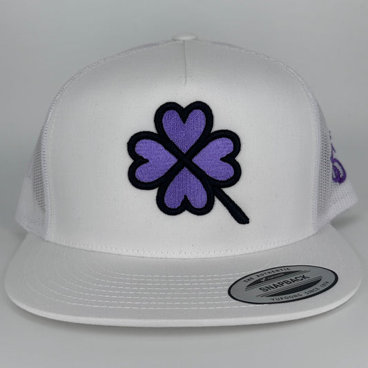 White - Purple Lucky Charm Hat