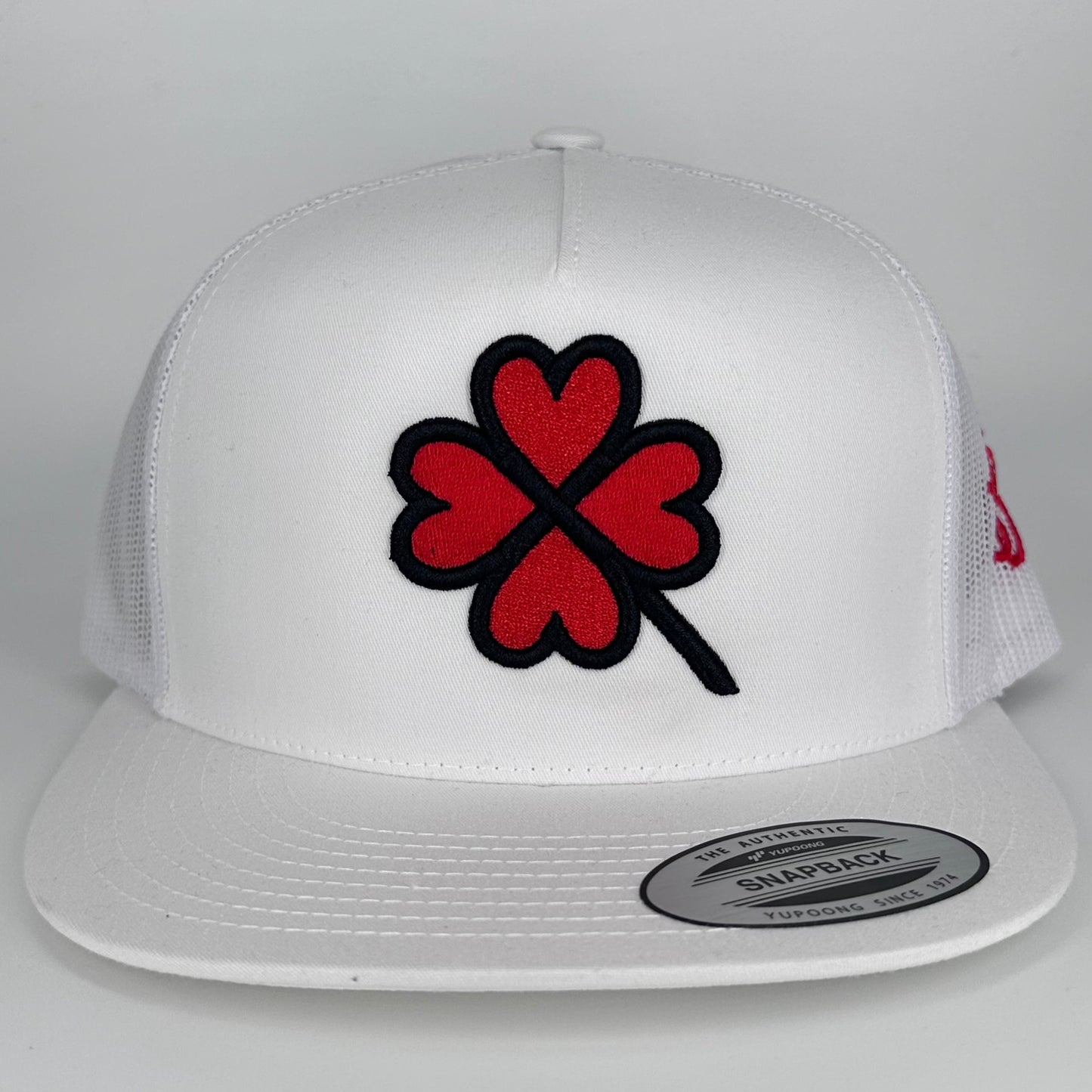 White - Red Luck Charm Hat