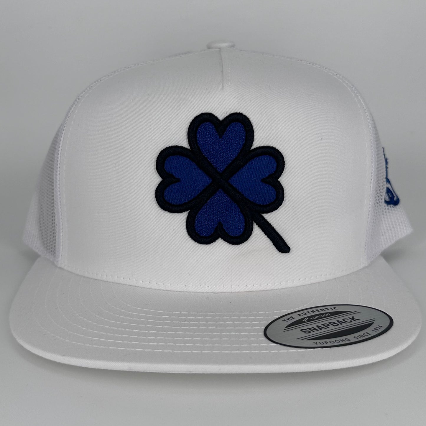 White - Navy Blue Lucky Charm Hat