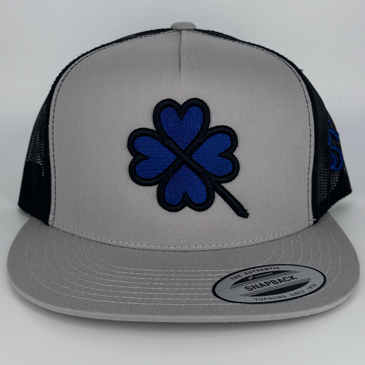 Gray - Navy Blue Lucky Charm Hat